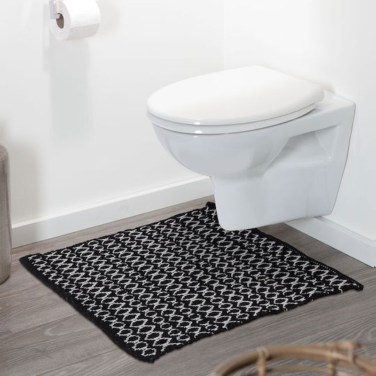 Sealskin Πατάκι Μπάνιου Τετράγωνο Boho 800102 Μαύρο 60x60εκ.