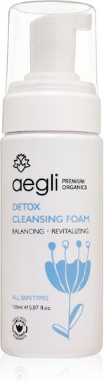 Aegli Premium Organics Detox Αφρός Καθαρισμού Προσώπου για Ακνεϊκές Επιδερμίδες 150ml