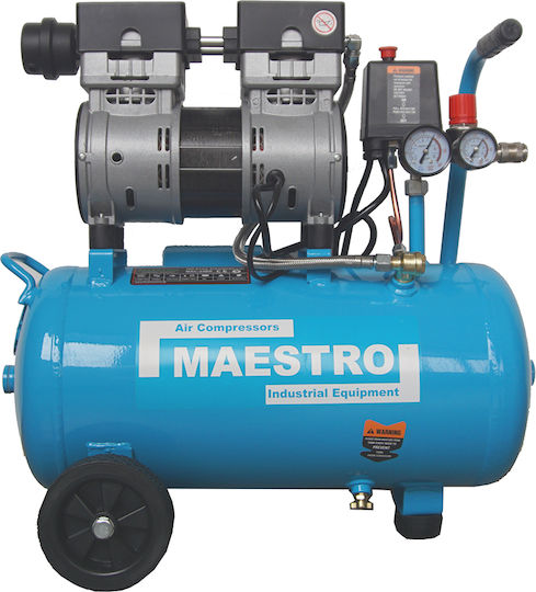Maestro Single-Phase Air Compressors with Power 1hp and Airtank 24lt MAC-24BR