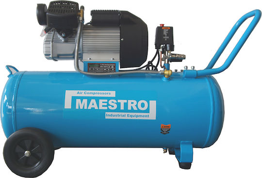 Maestro Cu o singură fază Compresor de aer 96dB cu Putere 3hp și Rezervor de aer 100lt MAC-100VT