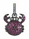 Lancaster Italia Charm Tier aus Rosa Vergoldetem Silber mit Zirkon Rosa