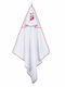 Greenwich Polo Club Baby Hooded Bath Towel with Hood 8816 White / Pink 80x80cm