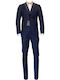 Men's Winter Suit with Vest Navy Blue