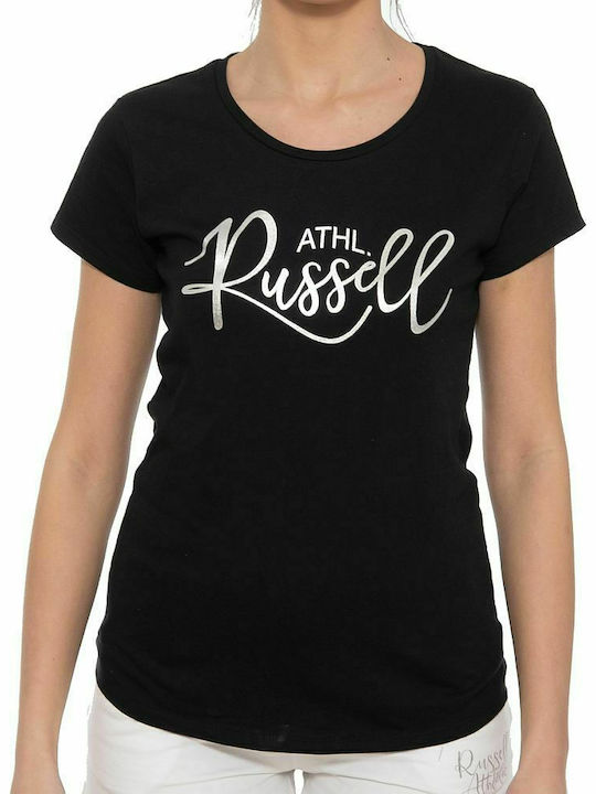 Russell Athletic Γυναικείο Αθλητικό T-shirt Μαύρο