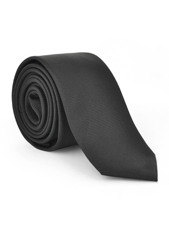 Venturi Men's Tie Synthetic Monochrome in Black Color