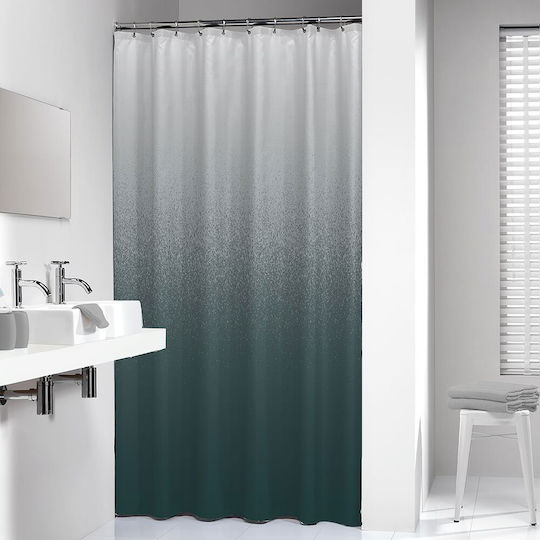 Sealskin Blend Fabric Shower Curtain 180x200cm Green