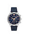 Emporio Armani Luigi Uhr Chronograph Batterie mit Blau Lederarmband