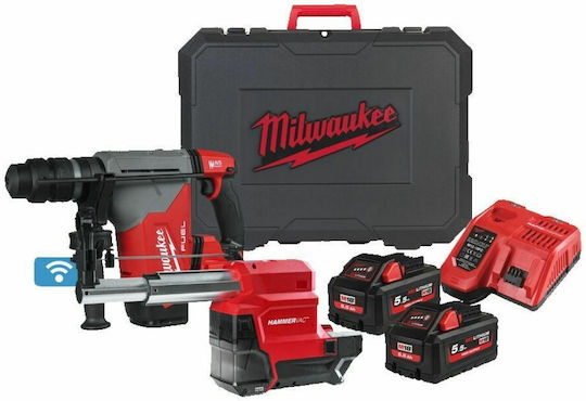 Milwaukee ONEFPHXDEL-552C Impact Demolition Hammer Battery Brushless 18V 2x5.5Ah with Chuck SDS Plus 4933478498