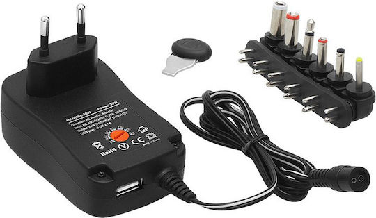 Blow Universal Τροφοδοτικό Ρυθμιζόμενης Τάσης 3 έως 12V 1.2A με Ισχύ 14.4W με σετ βυσμάτων (DM-1586)