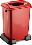 4395 Recycling Plastic Waste Bin 50lt Red