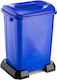 4395 Recycling Plastic Waste Bin 50lt Blue