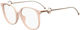 Fendi Rame Ochelari Pentru Femei Structură Scheletică Fluture Roz 0425/F FWM