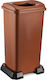 4398 Recycling Plastic Waste Bin 70lt Brown