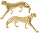 Iliadis Decorative Feline Polyresin Leopard in Gold 36.5x9x18cm 1pcs