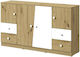 Kids Chest of Drawer Nero Φυσικό/Λευκό with 4 Drawer 160x40x90εκ.