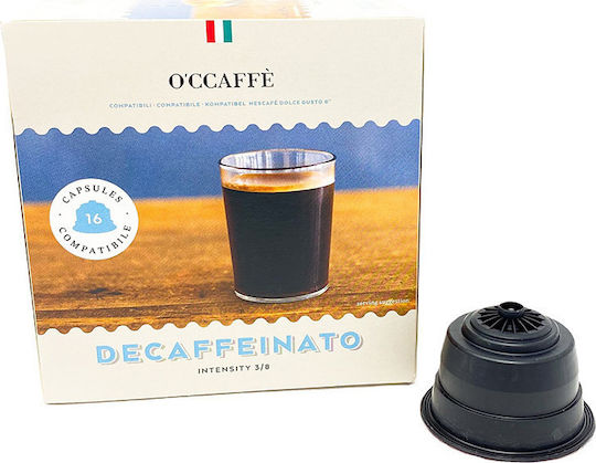 O'Ccaffè Κάψουλες Espresso Decaffeinato Decaffeine Συμβατές με Μηχανή Dolce Gusto 96caps