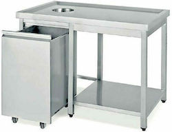 Dominox Steel Workbench with Hole for Bucket L120xD70xH86cm