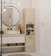 Topeshop S40 Wall Hung Cabinet Bathroom Column Cabinet L40xD30xH170cm Sonoma