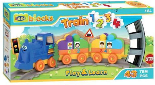 Luna Luna Building Blocks Train for 1.5+ Years 43 Pieces