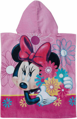 Das Home Kinder Strandponcho Minnie Rosa 115 x 50cm.