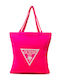 Guess Fabric Beach Bag Pink