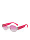Police Women's Sunglasses with Silver Frame and Pink Gradient Lens SPLA18 0492
