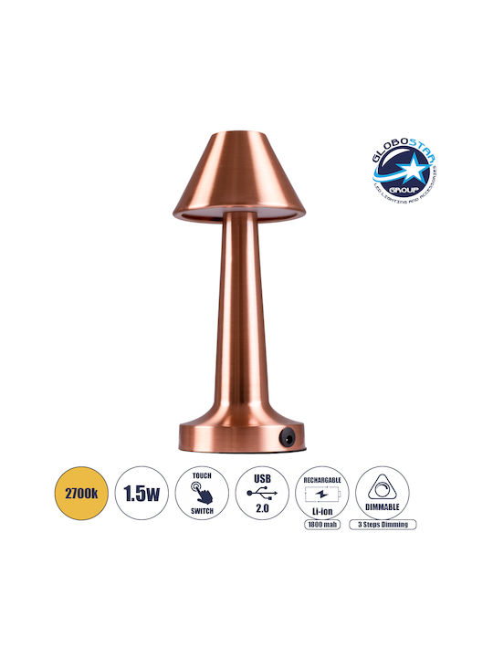 GloboStar Molly Metal Table Lamp LED with Coppe...