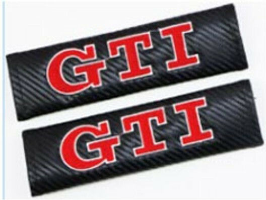 Μαξιλαράκια Ζώνης Αυτοκινήτου Carbon Gti Μαύρα 2τμχ