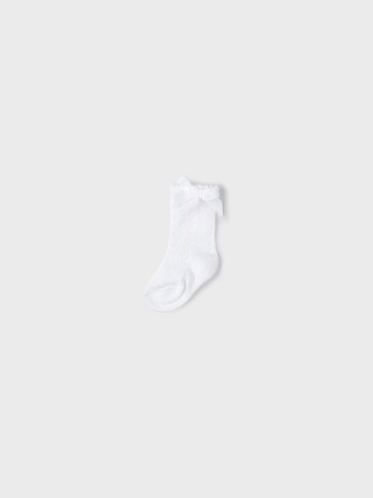 Mayoral Girls Knee-High Socks White