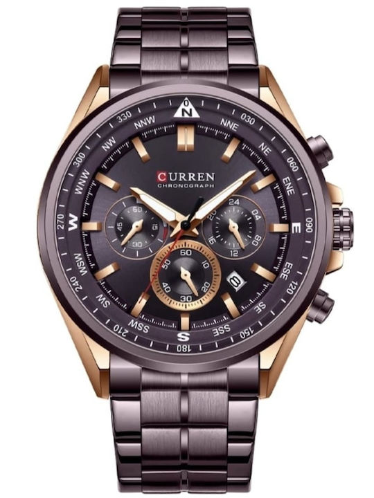 Curren Ανδρικό Ρολόι 48mm Χρονογράφος Μπαταρίας...
