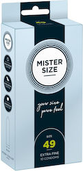 Mister Size Prezervative Extra Fine Size 49mm 10 Bucăți 49mm Natural