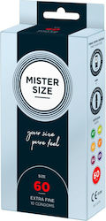 Mister Size Προφυλακτικά Extra Fine Size 60mm 10τμχ 60mm Natural