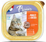 Plaisir Adult Wet Food for Sterilised Adult Cats In Tray with Chicken 1pc 100gr