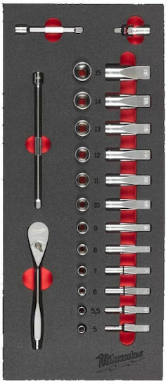Milwaukee Ratschen- & Steckschlüssel-Sets 1\4" 26Stück