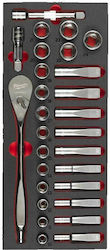 Milwaukee 4932479826 Καστάνια με Καρυδάκια 1\2" 28τμχ