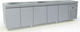 Dominox Английски превод: Stainless Steel Refrigerator Counter 791лт with 5 Doors and Cooling Machine 0/+8°C L275xW70xH86см