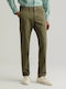 Trousers Chino Elastic in Slim Fit Khaki