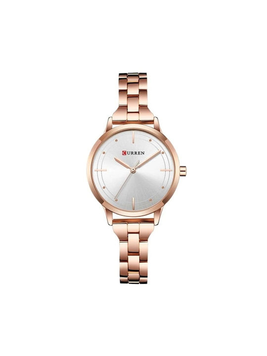 Curren Watch with Pink Gold Metal Bracelet