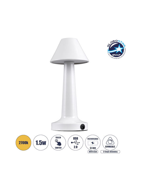 GloboStar Molly Metal Table Lamp LED with White...