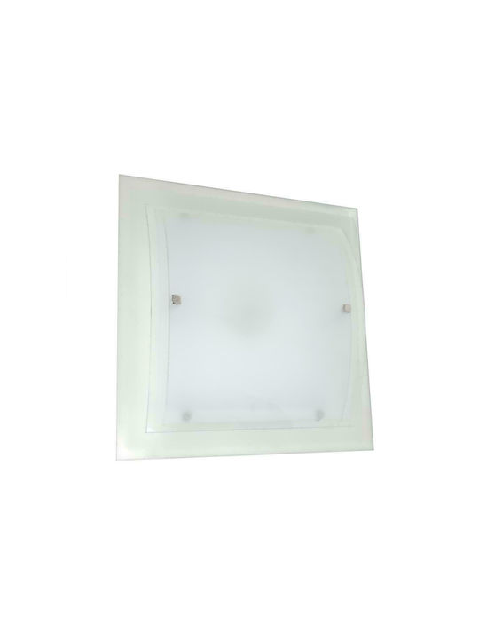 Prezent Falls Κλασική Γυάλινη Πλαφονιέρα Οροφής με Ενσωματωμένο LED Διάφανη 40cm