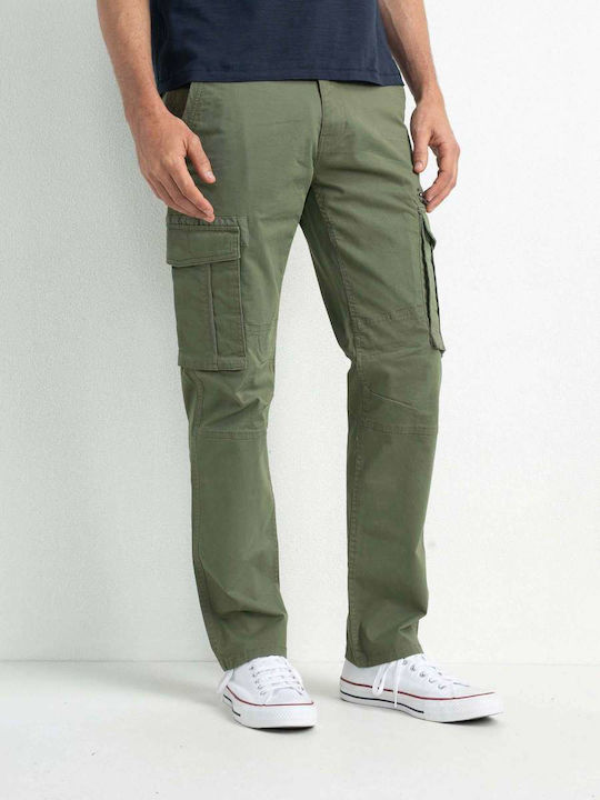 Trousers Cargo Elastic in Regular Fit Khaki