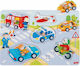 Lemnos Puzzle pentru Copii cu Îmbinări Sunete Vehiculelor 6buc Goki
