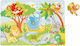 Holz Kinder Steckpuzzle Ήχοι Ζώων Ζούγκλας 6pcs Goki