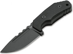 Boker Little Dvalin Knife Black with Blade made of Stainless Steel in Sheath