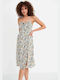 Funky Buddha Midi All Day Φόρεμα με Τιράντα Floral