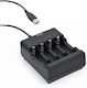 Energenie USB Charger 4 Batteries Ni-Cd/Ni-MH Size AA/AAA