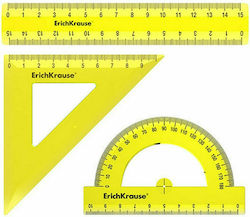 ErichKrause Set Instrumente Geometrice Plastic Transparent Set geometric neon