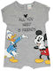Disney Mickey Mouse Бебешко Боди Без ръкави Сив