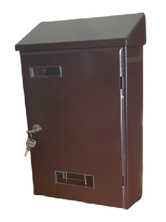 Cutie poștală metalică pentru interior și exterior 36X23X10 maro