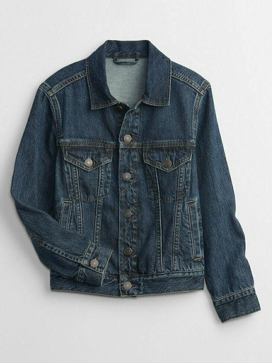 Kids' Denim Jacket Short Blue